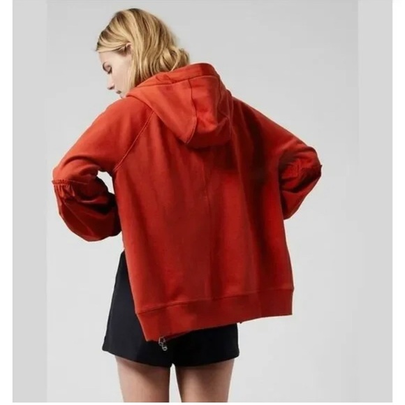 ATHLETA On My Way Triumph Zip-Up Hoodie Organic Cotton Orange Rust Size 3X - Picture 5 of 15
